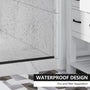 48"x76" Frameless Single Sliding Shower Door Matte Black/Brushed Nickel/Chrome, Reversible Installation