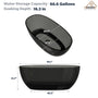 59"/67" Pure Resin Freestanding Transparent Bathtub with Center Drain