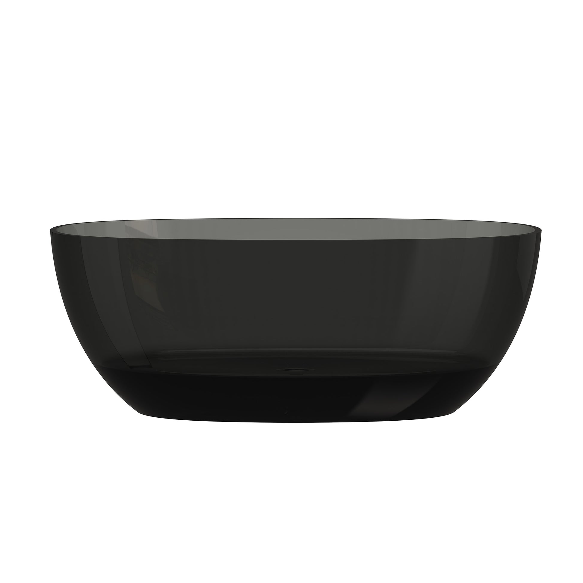 59"/67" Pure Resin Freestanding Transparent Bathtub with Center Drain