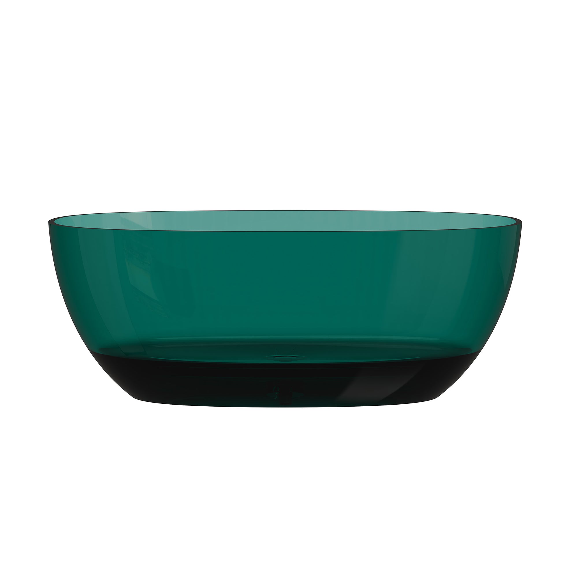 59"/67" Pure Resin Freestanding Transparent Bathtub with Center Drain
