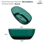 59"/67" Pure Resin Freestanding Transparent Bathtub with Center Drain