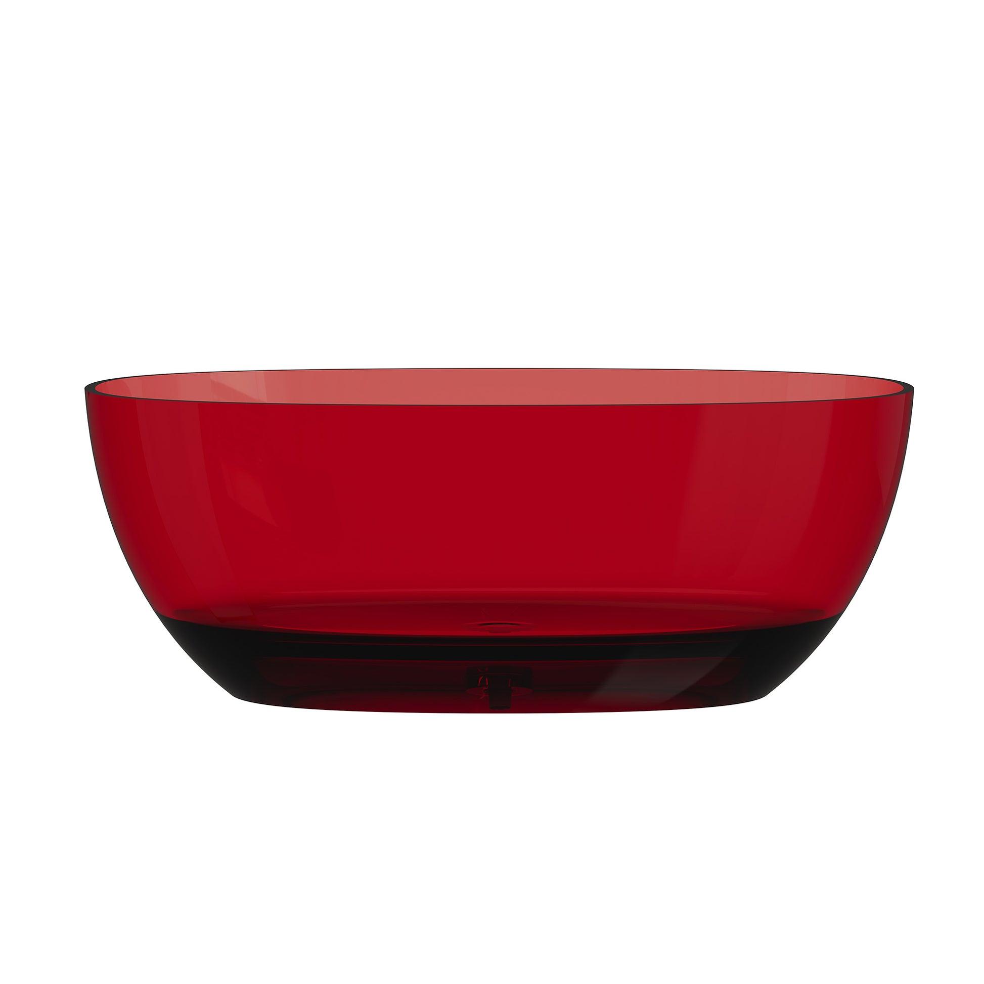 59"/67" Pure Resin Freestanding Transparent Bathtub with Center Drain