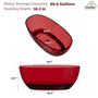 59"/67" Pure Resin Freestanding Transparent Bathtub with Center Drain