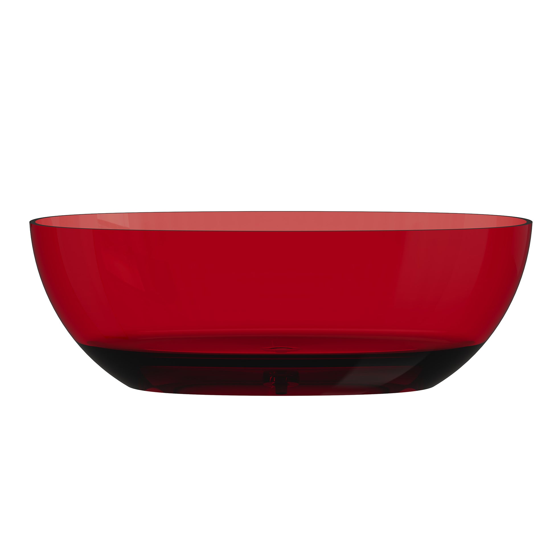59"/67" Pure Resin Freestanding Transparent Bathtub with Center Drain