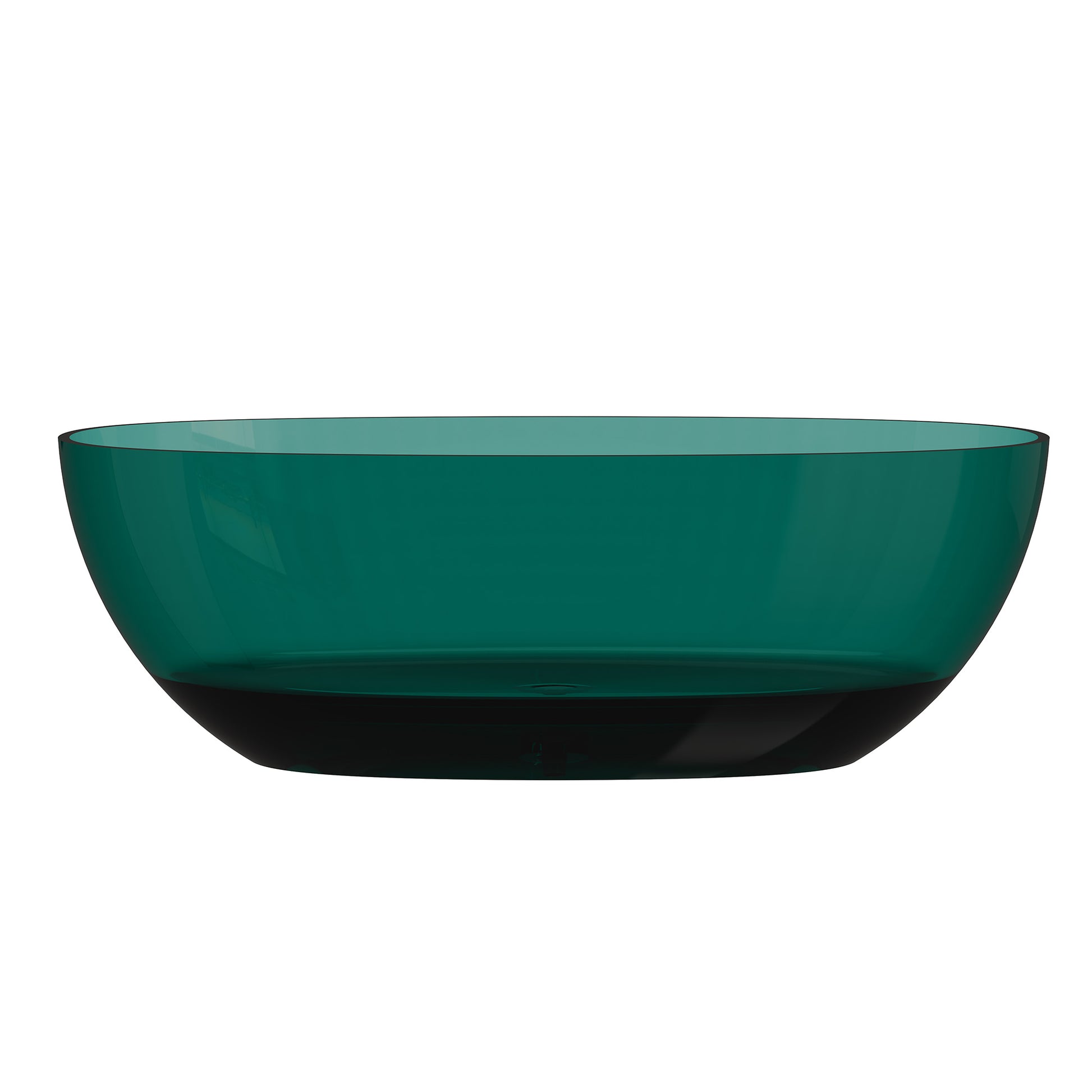 59"/67" Pure Resin Freestanding Transparent Bathtub with Center Drain