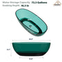 59"/67" Pure Resin Freestanding Transparent Bathtub with Center Drain