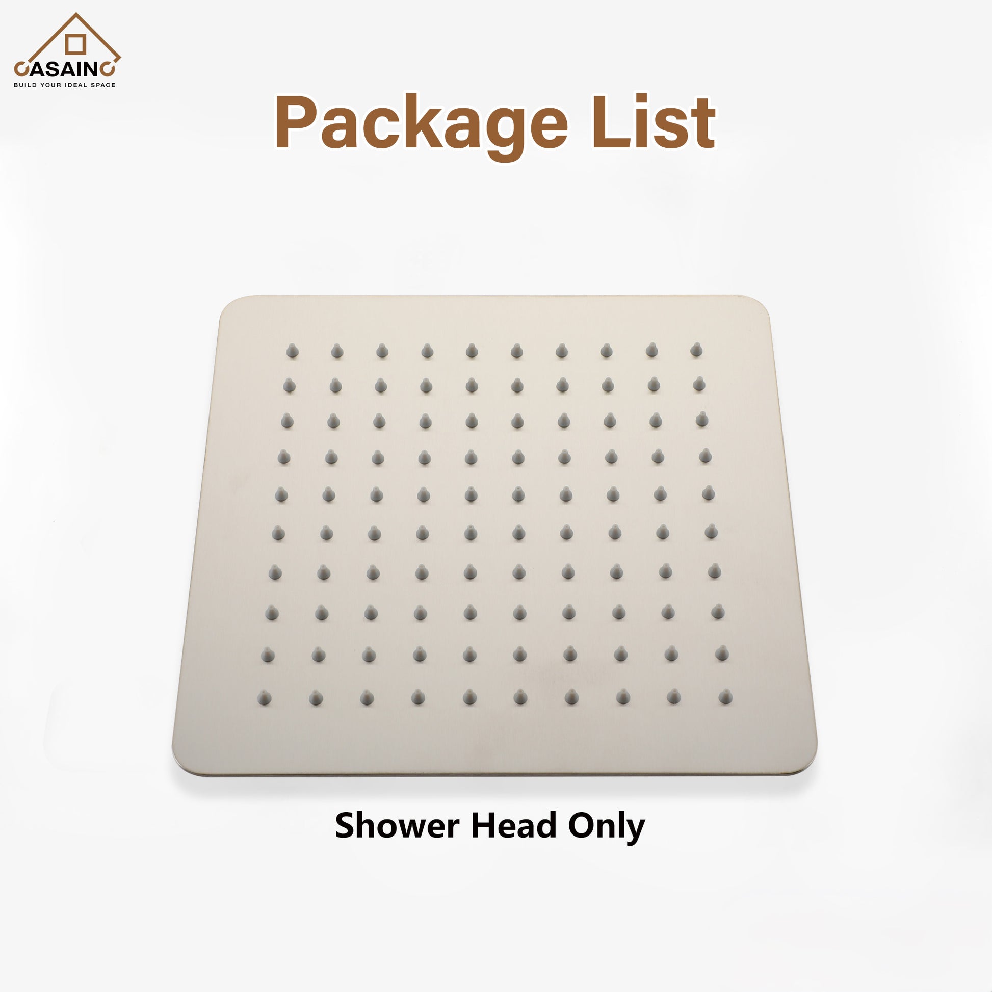 10"/12" Rain Shower Head Stainless Steel Square Showerhead