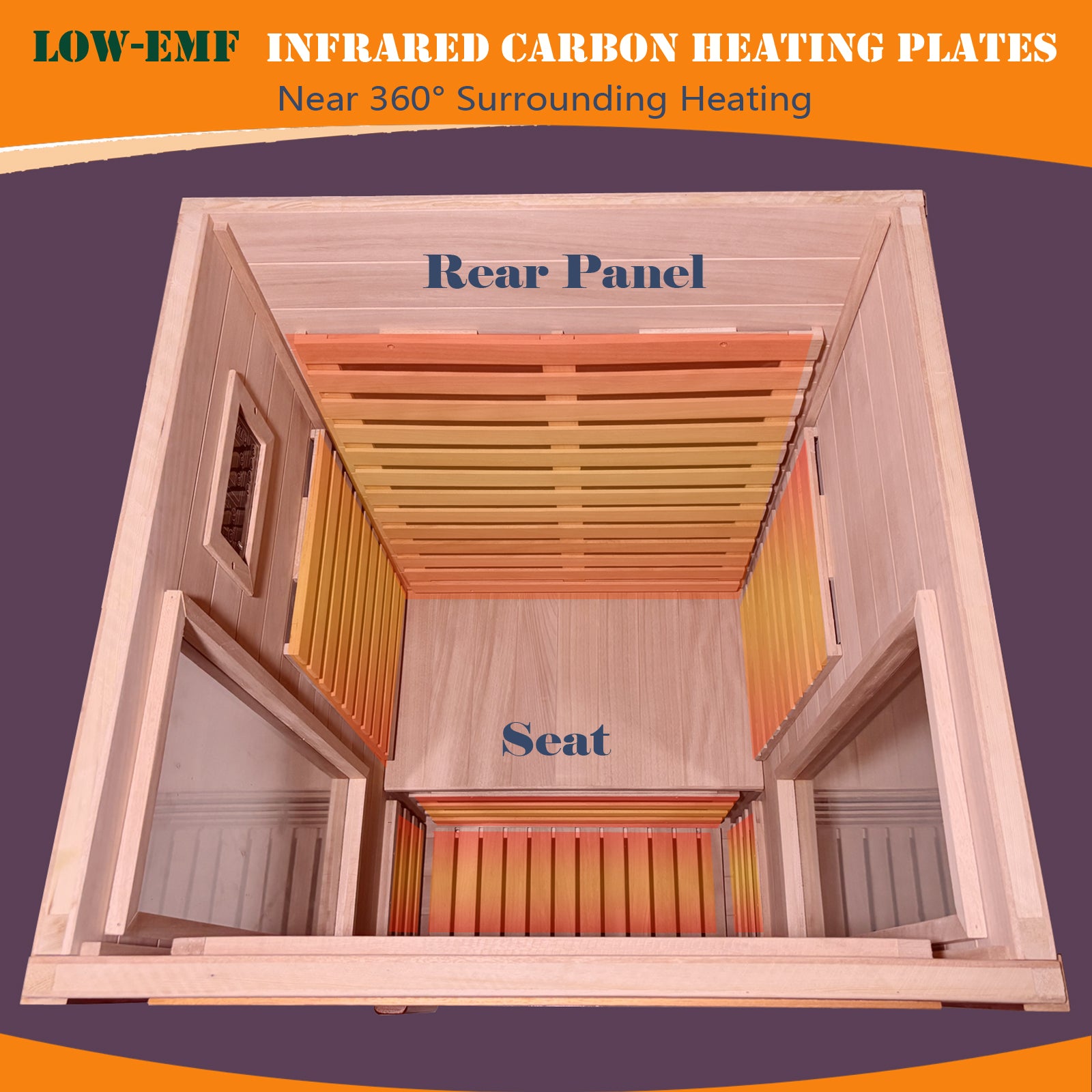 1-Person Home Dry Infrared Sauna with Red Light