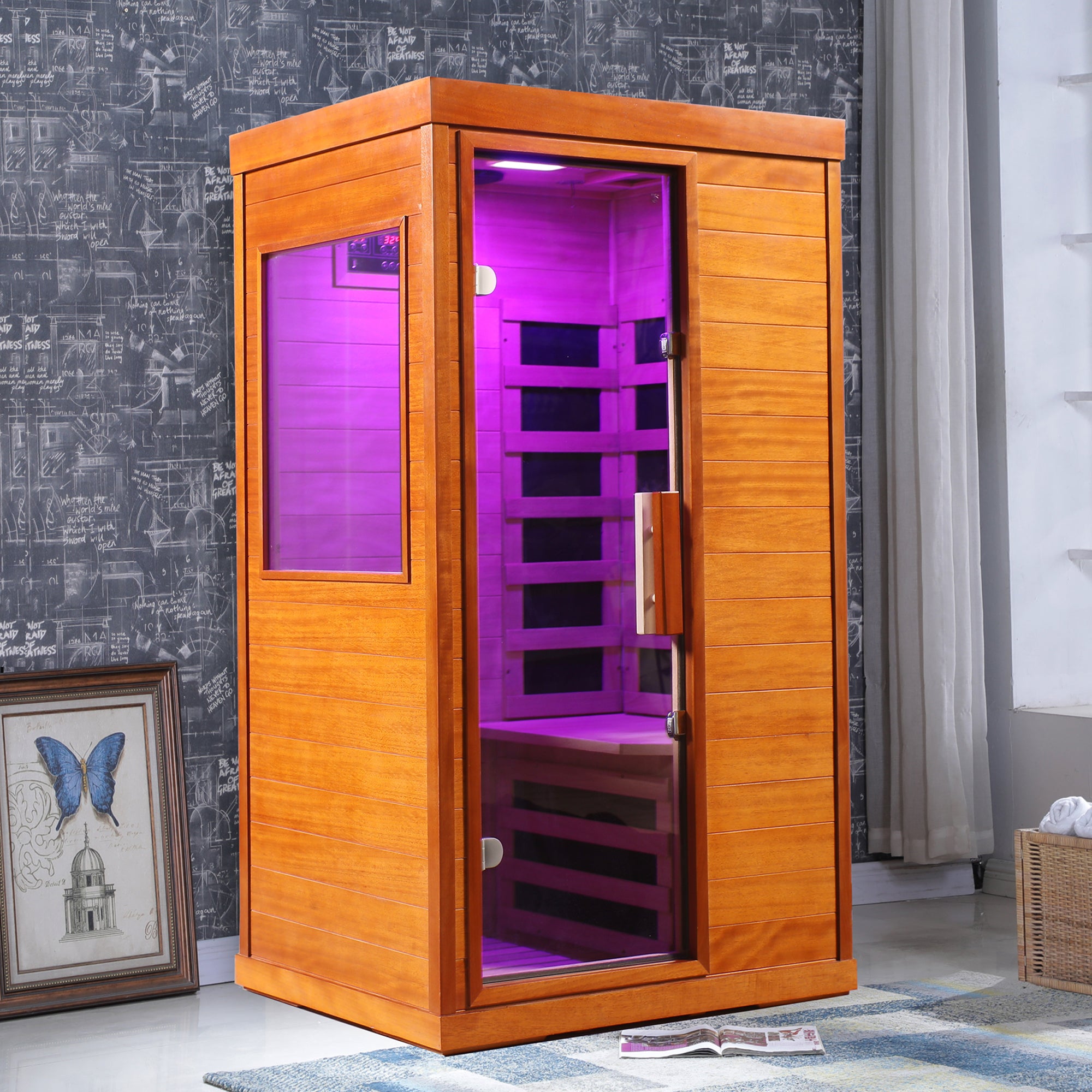 1-Person Mini Home Infrared Sauna With Low EMF