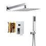 Casainc 2 Function 10" Wall Mounted Dual Shower Heads Shower System In Black