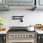 Modern Style Pot Filler Kitchen Faucet with 360° Swivel Spout