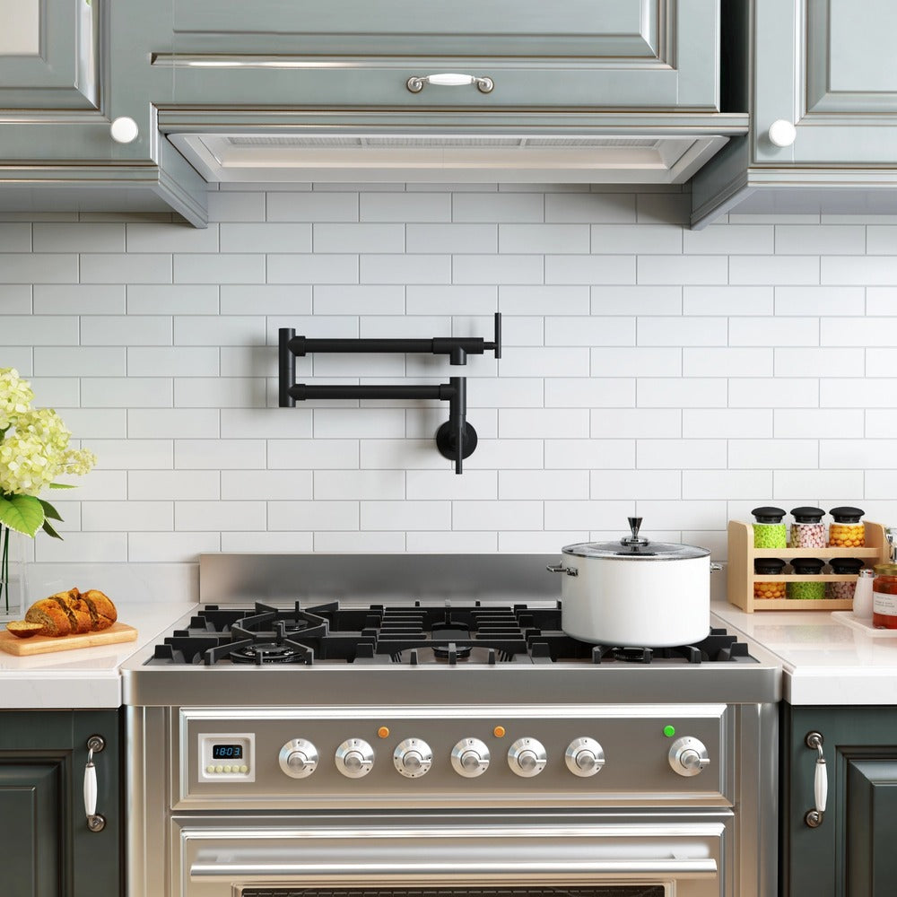 Modern Style Pot Filler Kitchen Faucet with 360° Swivel Spout