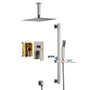 CASAINC 2 Function 10" Ceiling Mount Dual Shower Heads Shower System With Sliding Rod Shower Hand
