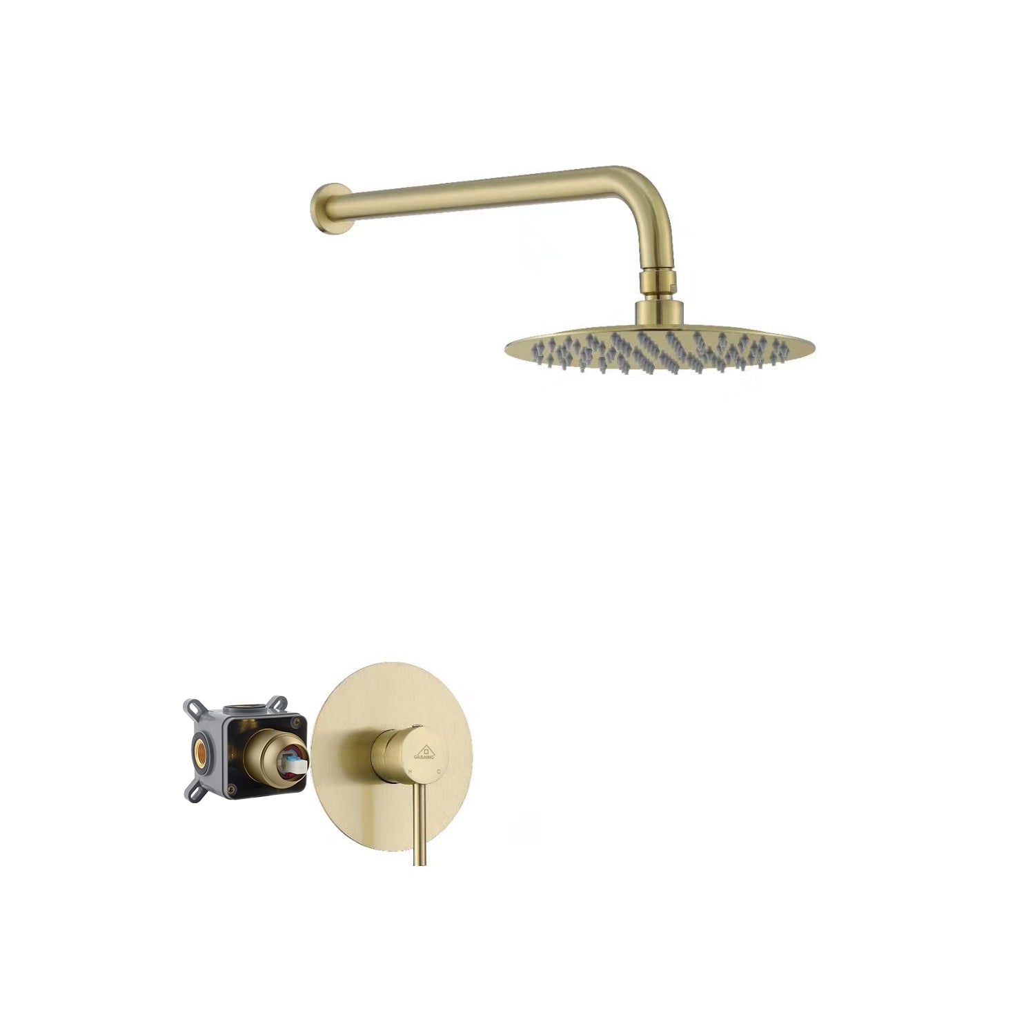 10" Wall Mount Black Shower Faucet, Save time and buy your custom shower system kit