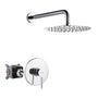 Casainc Round Single Functions Wall Mount Black Shower Faucet
