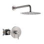 Casainc Round Single Functions Wall Mount Black Shower Faucet