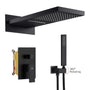 22-in Wall Mounted Shower System With Handheld Shower Head & Waterfall Shower Head, bathroom style with cpuc certification installation