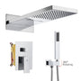 CASAINC 2-Spray 22-In Wall Mounted Shower System With Handheld Shower Hand