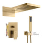 CASAINC 2-Spray 22-In Wall Mounted Shower System With Handheld Shower Hand
