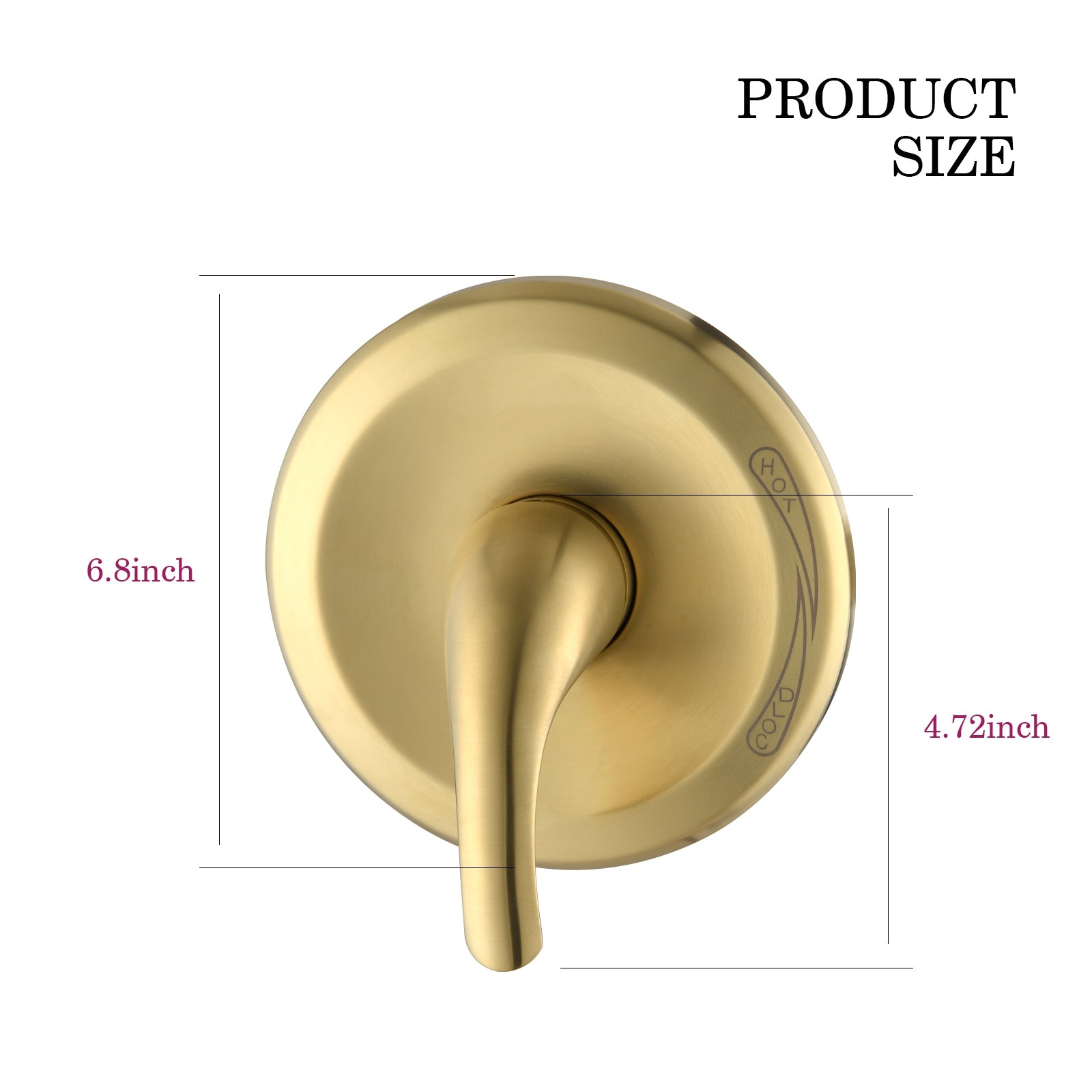 6.8" Single Handle Shower Water Mixer Shower Valve Temperature Mixing Valve