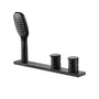 2-Handle Deck-Mounted Bathtub Faucet with 2 Spray Modes Hand Shower