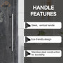48"x76" Frameless Single Sliding Shower Door in Matte Black/Brushed Nickel/Chrome, Reversible Installation