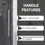 48"x76" Frameless Single Sliding Shower Door in Matte Black/Brushed Nickel/Chrome, Reversible Installation