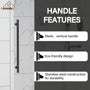 48"x76" Frameless Single Sliding Shower Door in Matte Black/Brushed Nickel/Chrome, Reversible Installation