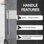 60"x76" Single Sliding Frameless Shower Door in Matte Black/Brushed Nickel/Chrome, 5/16" Thick Tempered Glass with SGCC Certification, Reversible Design