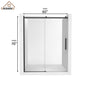 60"x76" Single Sliding Frameless Shower Door in Matte Black/Brushed Nickel/Chrome, Sleek Sliding Single Shower Enclosure Designed for Elegance