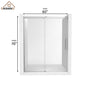 60"x76" Single Sliding Frameless Shower Door in Matte Black/Brushed Nickel/Chrome, Sleek Sliding Single Shower Enclosure Designed for Elegance