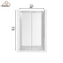 48"x76" Frameless Single Sliding Shower Door in Matte Black/Brushed Nickel/Chrome, Reversible Installation