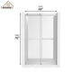 48"x76" Double Frameless Shower Door in Matte Black/Brushed Nickel/Chrome, Sliding Shower Enclosure with Rounded Corners Tempered Glass