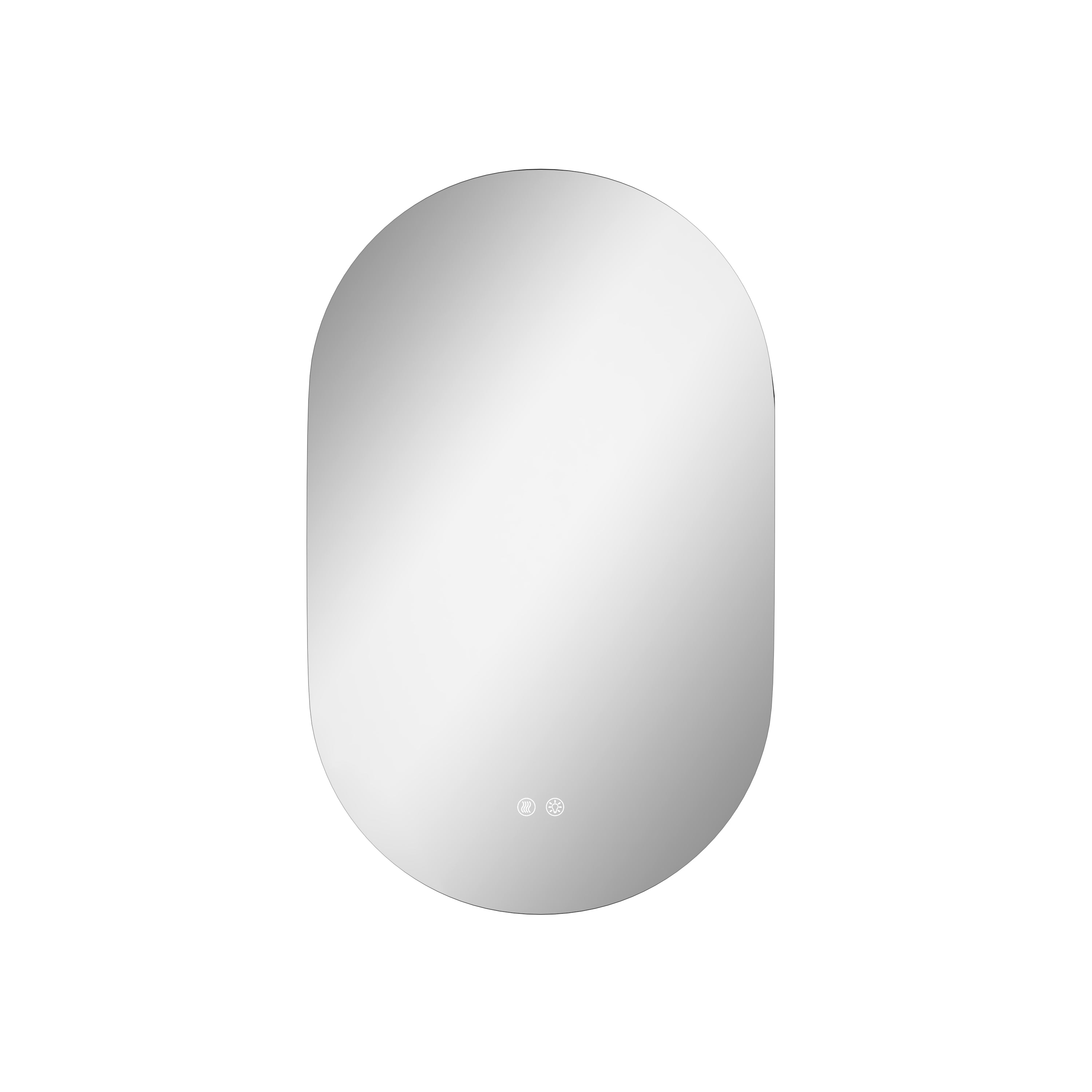 Oval Frameless LED Bathroom Mirror with Anti-Fog