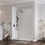 60"x32" White Solid Surface Single Threshold Alcove Shower Pan Base