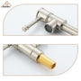 Space-Saving Wall-Mounted Pot Filler with Double Handles and Folding Design