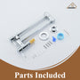 Space-Saving Wall-Mounted Pot Filler with Double Handles and Folding Design