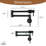 Double Handles Wall-Mounted Folding Pot Filler Space-Saving