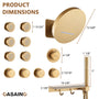 12" Adjustable Shower Head With Shelf Shower System, Hand Shower With Spray Gun Function