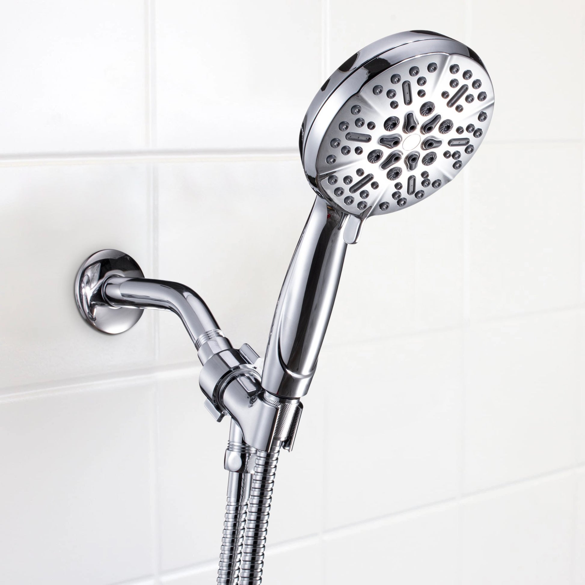 5-Spray Patterns 5 in. High Pressure Wall Mount Handheld Shower Head-CASAINC