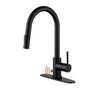 Matte Black Touchless Kitchen Faucet with Pull-Down Sprayer