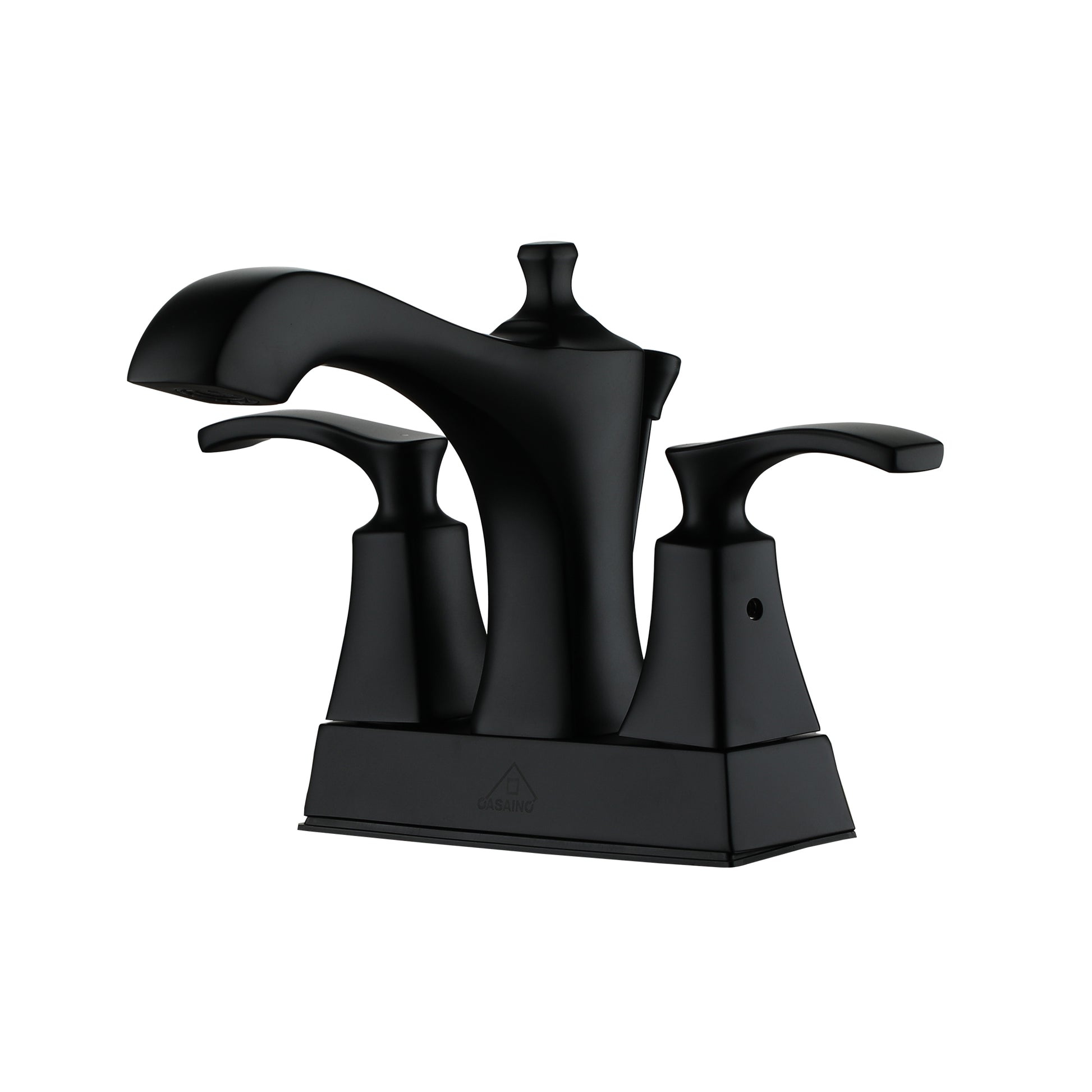 Luxurious 2-Hole Bathroom Sink Faucet Set with Dual Handles, Matte Black Finish