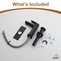 Single Handle Bathroom Basin Faucet with Drainer and Deckplate
