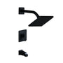 Single Handle 2-Function Tub and Shower Faucet 1.8 GPM in Spot Defense Matte Black