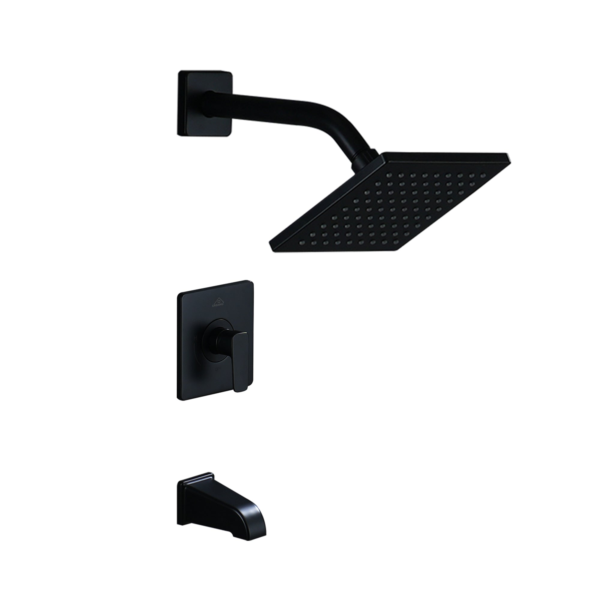 Single Handle 2-Function Tub and Shower Faucet 1.8 GPM in Spot Defense Matte Black