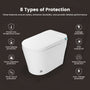 Modern Antibacterial Ceramic Smart Toilet with Side Ambient Lighting