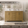 42"/55"/60"/72"/84" Warm Oak Freestanding Bathroom Vanity with Solid Wood Construction