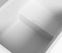 43 in. Glossy White Acrylic Freestanding Soaking Bathtub with Built-In Seat, Chrome Overflow and Pop-Up Drain