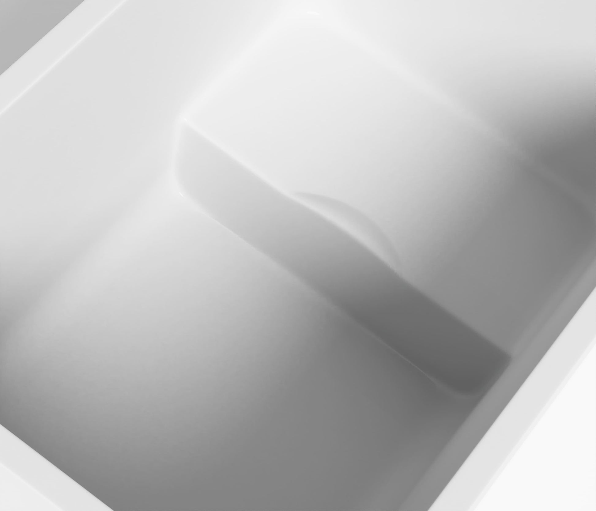 43 in. Glossy White Acrylic Freestanding Soaking Bathtub with Built-In Seat, Chrome Overflow and Pop-Up Drain