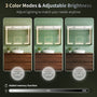 47"x36" 3 Doors Bathroom Medicine Cabinet with Anti Fog LED Mirrors